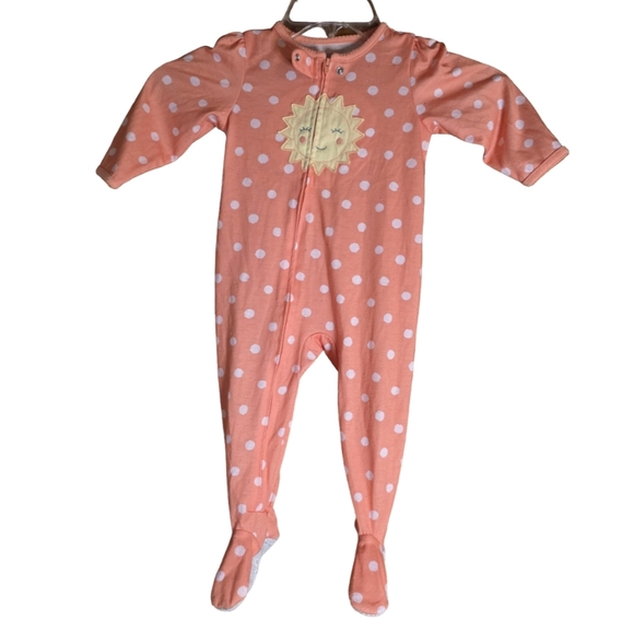 Carter's Other - Just One You by Carter’s 18M Peach Polka Dot Footed Sleeper Sun
